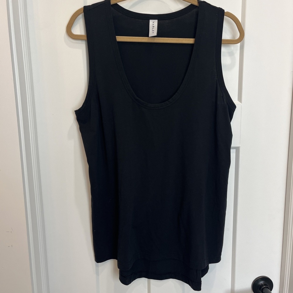 Varley Elenda Tank Top Womens Black‎ Relaxed Fit Sleeveless Active Shirt Size M